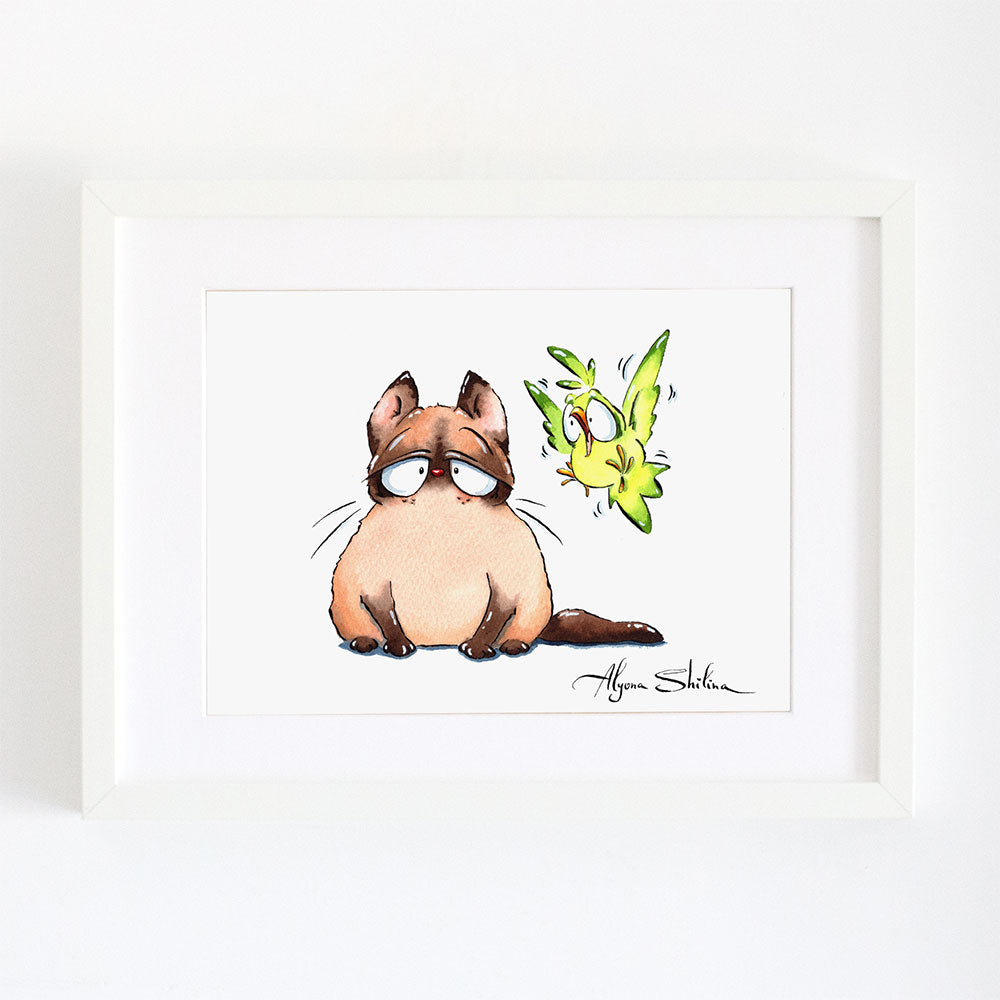 "Annoying Bird" art print